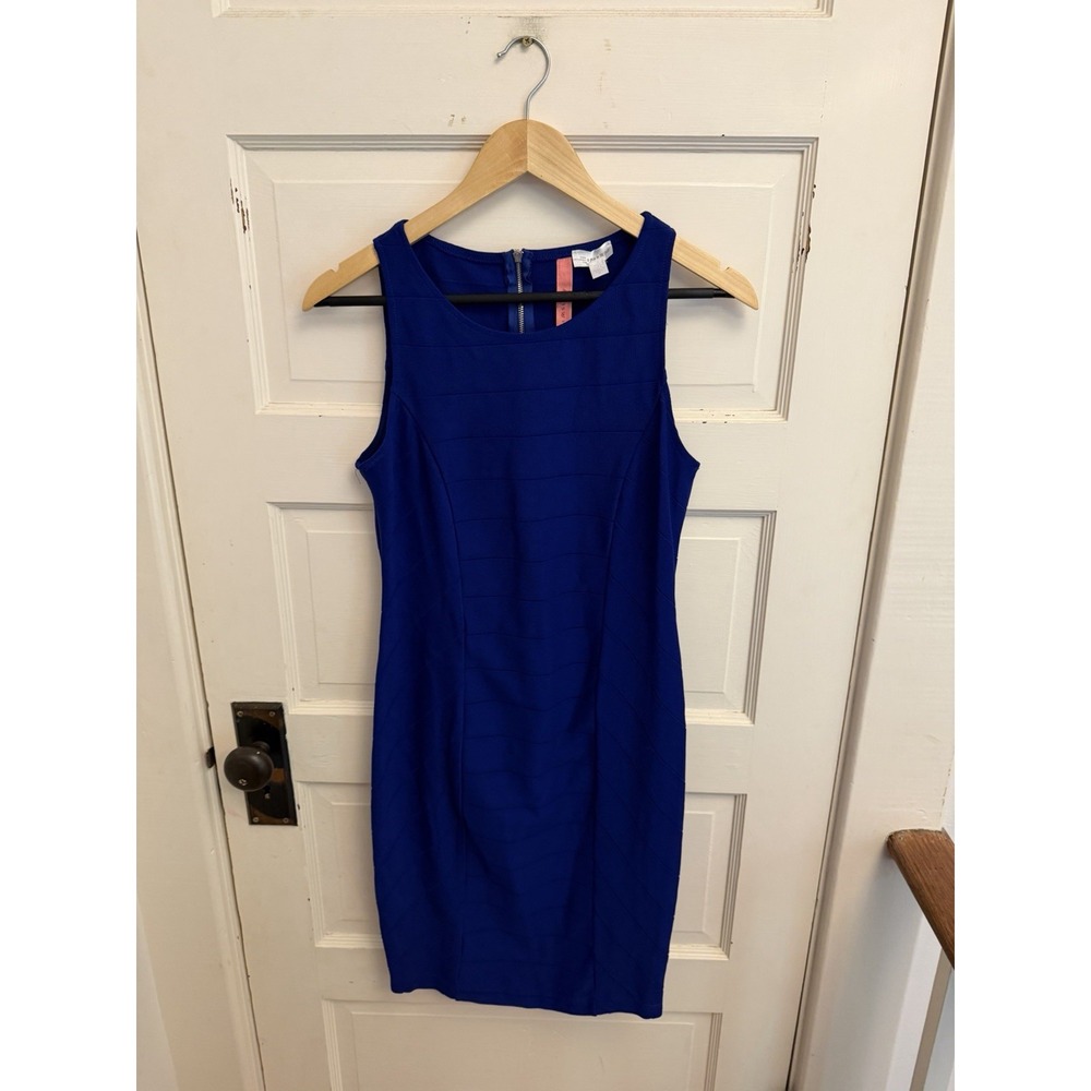 Eight Sixty A Pea In The Pod Maternity Blue Sleeveless Bodycon Dress Size M